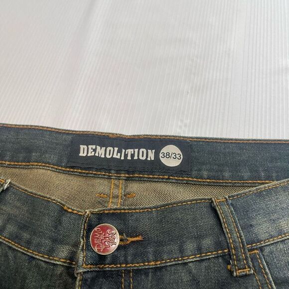 Demolition Destroyed Distressed Men’s Denim Jeans Size 38 X 33 - Picture 8 of 11